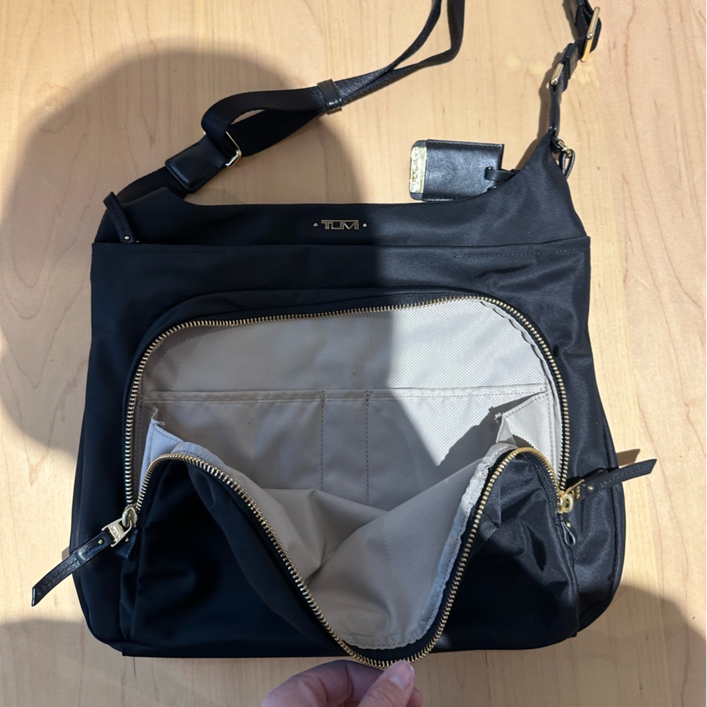 Tumi Voyageur Crossbody Bag, Black With Leather Accen… Gem